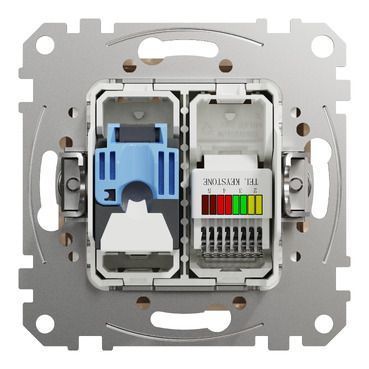 Розетка телекомунікаційна RJ45+RJ11 6UTP, Sedna колір бежевий SDD112468 фото