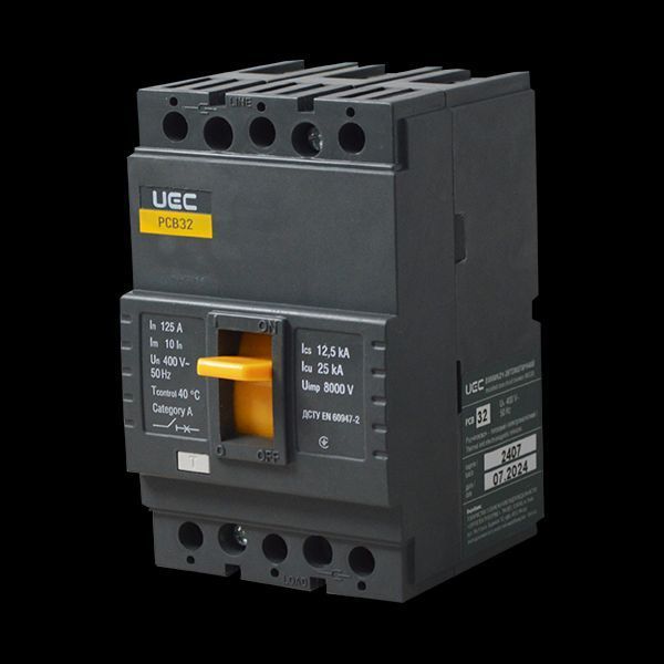 Автоматический выключатель PCB32 3Р 125А 25кА UEC MCCB-PCB-32-3-0125 фото