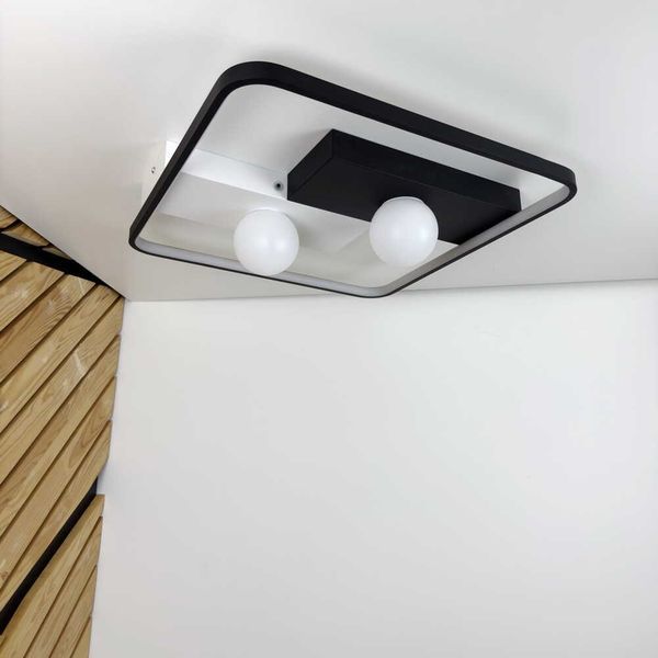 Светильник LED smart PICASSO-S+пульт 85W 3000-5000K IP20 квадрат бело-черный Violux 220635 фото