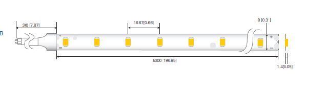 LED лента RISHANG 60-2835-24V-IP20 6W 550Lm 4000K 5м (RD0860TC-B-NW) RD0860TC-B-NW фото