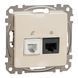 Розетка телекомунікаційна RJ45+RJ11 6UTP, Sedna колір бежевий SDD112468 фото 1