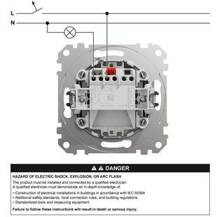 Кнопковий перемикач Sedna Design білий SDD111116 фото