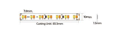 LED стрічка COLORS 168-2835-24V-IP20 13.5W 580Lm 1900K+3000K 5м (DS8168GWWW-24V-10mm) DS8168GWWW-24V-10mm фото