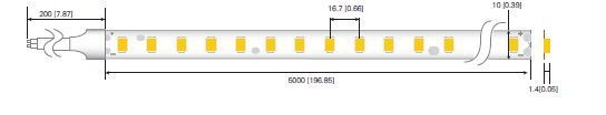LED стрічка RISHANG 60-2835-12V-IP20 12W 920Lm 3000K 5м (RD0060TA-A-WW) RD0060TA-A-WW фото
