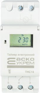 Недельный электронный модульный таймер, 1 канал, 16 А, 1CO, 230 В переменного тока, THC15, АСКО-УКРЕМ A0090040005 фото
