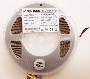 LED лента RISHANG 128-2835-24V-IP20 12W 1549Lm 6500K 5м (RD00C8TC-A-W) RD00C8TC-A-W фото
