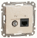 Розетка RJ45 категория 6 UTP -TV, Sedna цвет бежевый SDD112469T фото 1