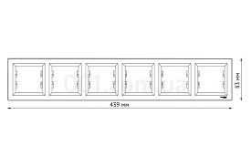 Рама 6-на горизонтальном креме Asfora EPH5800623 фото