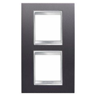 Рамка Chorusmart LUX 4 модуля вертикальна сланець GEWISS GW16224VA фото