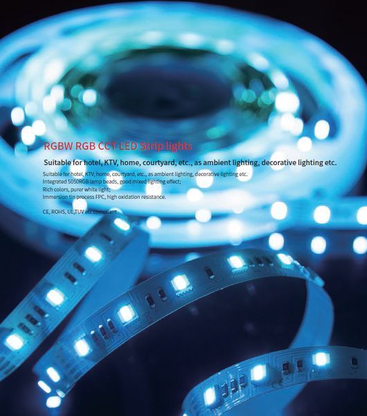 LED лента RISHANG 60-5050-24V-IP20 12.9/4.7W RGB+ 3000K 5м (RD0260AC-A) RD0260AC-A-RGBWW фото