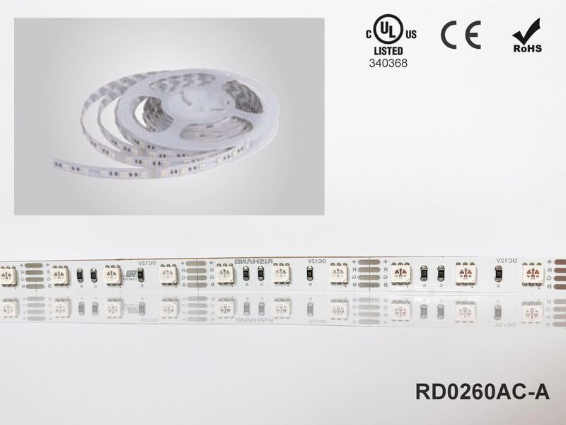 LED лента RISHANG 60-5050-24V-IP20 12.9/4.7W RGB+ 3000K 5м (RD0260AC-A) RD0260AC-A-RGBWW фото