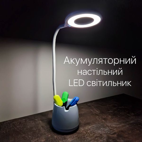 Настільна LED лампа акумуляторна BASKET 6W 300LM 4200K біла Violux 540004 фото