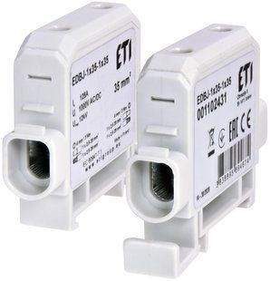 Ввідна силова клема EDBJ-1x35-1x35 125A, 1000V/1500V,IN: 1x35, OUT: 1x35, сіра 1102431 фото