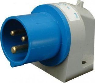 Вилка вбудована кутова ER-1632 IP44 (16A, 230V, 2P+PE) ETI 4482129 фото
