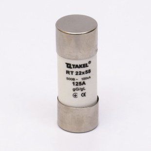 Плавка вставка запобіжника RT 22х58 125А TAKEL 510673 фото