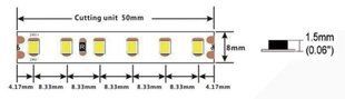 LED лента COLORS 120-2835-24V-IP20 8.4W 820Lm 4000K 5м (D8120-24V-8mm-NW) D8120-24V-8mm-8.4W-NW9 фото