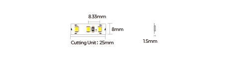 LED лента COLORS 120-2835-12V-IP20 8.8W 1040Lm 4000K 5м (DJ120-12V-8mm-NW) DJ120-12V-8mm-NW фото