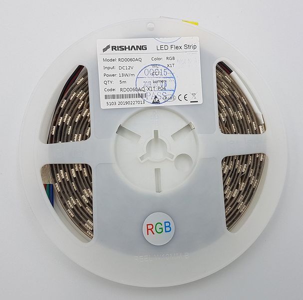 LED стрічка RISHANG 60-5050-12V-IP33 12.9W RGB 5м (RD0060AQ) RD0060AQ RGB фото