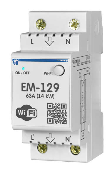 WI-FI счетчик электроэнергии с функцией защиты и управления ЕМ-129 с функцией защиты и управления NTRN129S0 фото