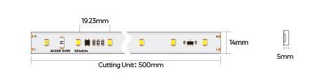 LED стрічка COLORS 52-2835-230V-IP65 5.3W 530Lm 4000K 50м (H852-230V-12mm-NW) H852-230V-12mm-IP65-NW фото