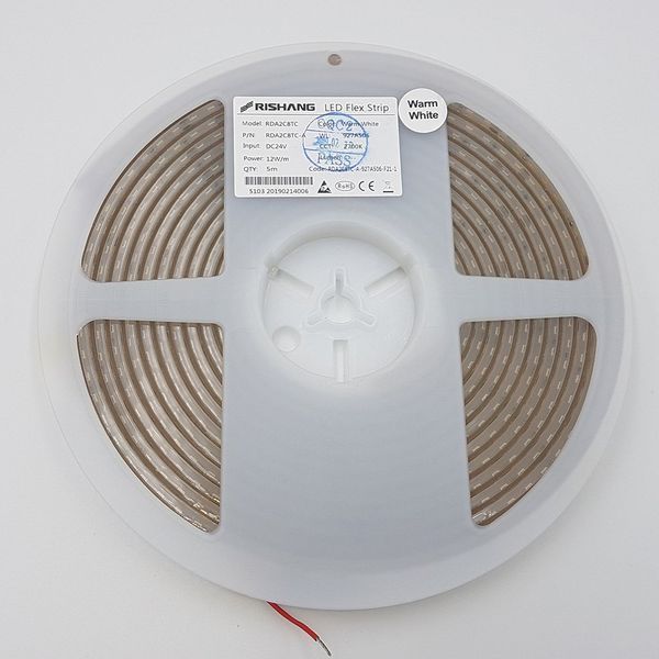 LED лента RISHANG 128-2835-24V-IP68 12W 1385Lm 2700K 5м (RDA2C8TC-A-SW) RDA2C8TC-A-SW фото